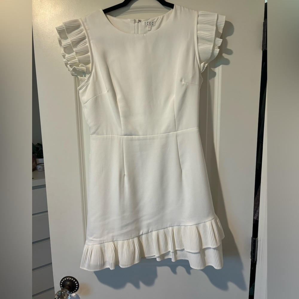 white mini dress